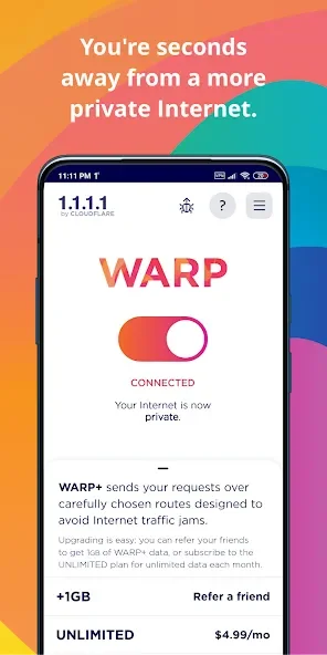 1.1.1.1 + WARP: Safer Internet